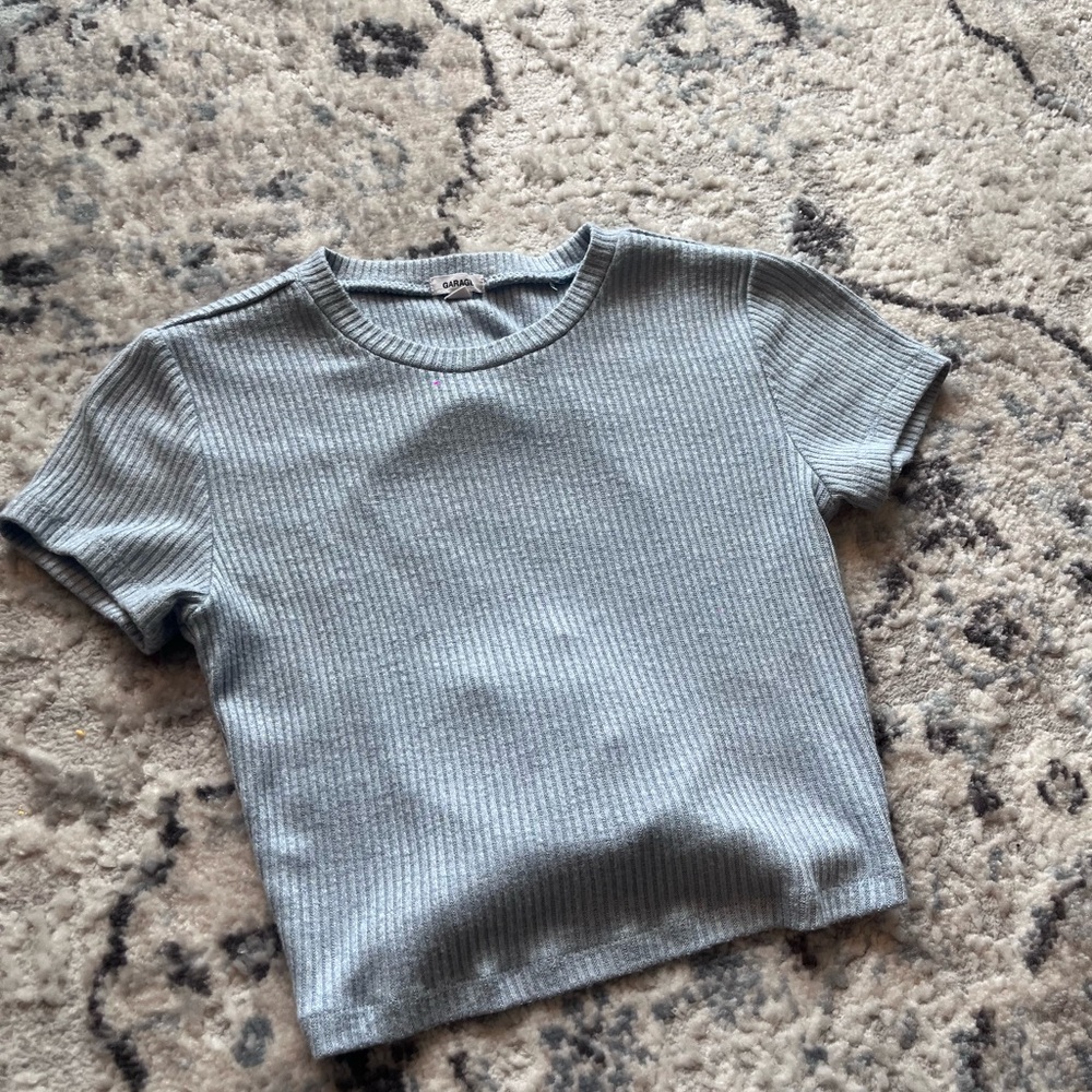 Blue Garage Ribbed Open Back Top - Picture 3 of 3